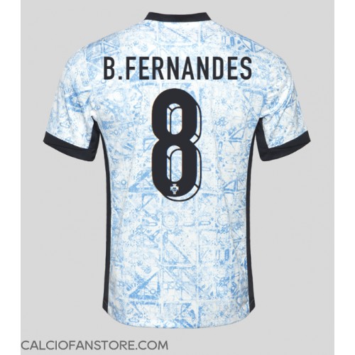 Maglia Calcio Portogallo Bruno Fernandes #8 Seconda Divisa Europei 2024 Manica Corta